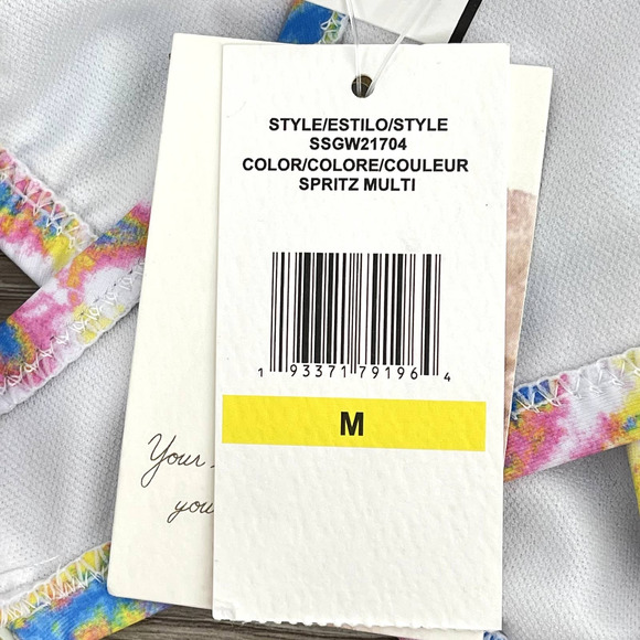 NWT - Jessica Simpson Tie Dye Stretch Lined Hipster Swimsuit Bottom - Sz Medium - Picture 6 of 13